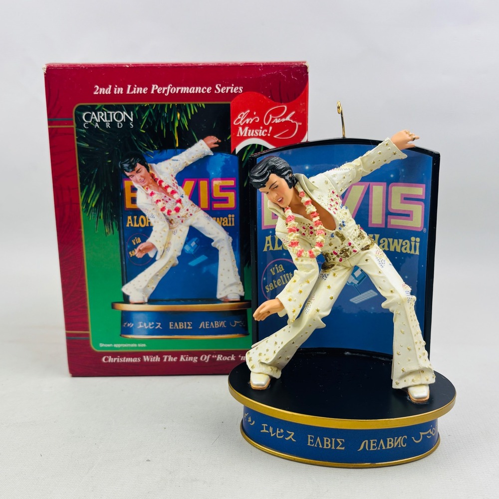 Carlton Cards Elvis Presley Christmas King of Rock n Roll Ornament Burning Love